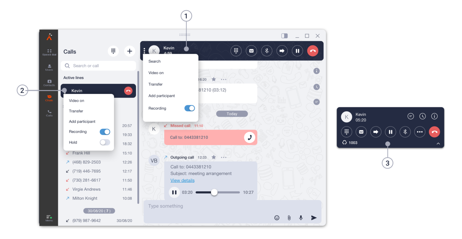 Call Features in the Dataphone Desktop App – Dataphone